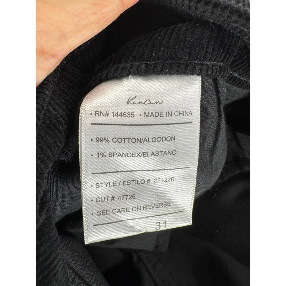 Kancan Flare Leg‎ Corduroy Pants Black Size 31 preppy flare 90s old money